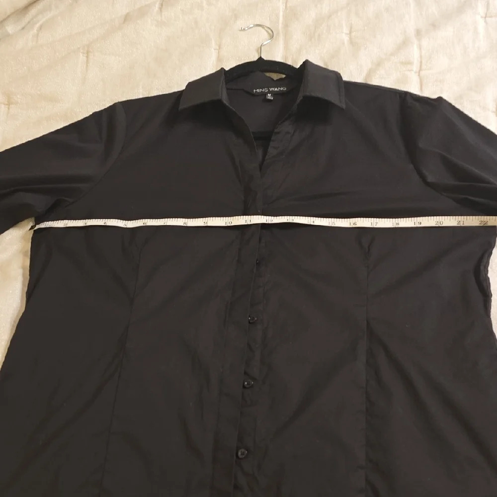 Ming Wang Black Long Sleeve Dress Shirt